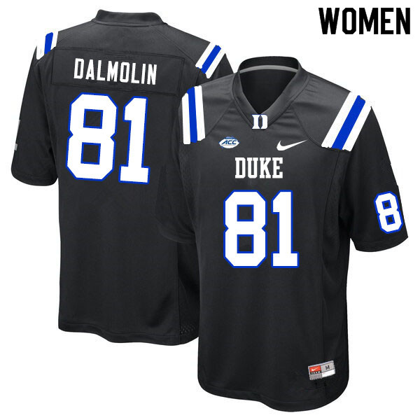 Women #81 Nicky Dalmolin Duke Blue Devils College Football Jerseys Sale-Black - Click Image to Close